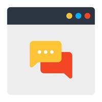 Editable design icon of online chat vector