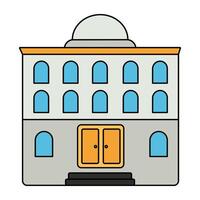 A unique design icon of city building vector