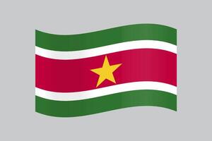 Flag of Suriname vector illustration