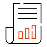 An icon design of business chart, data analytics vector