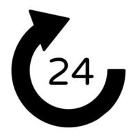 Creative design icon of 24hr service vector