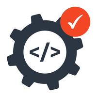 An editable design icon of programming development vector