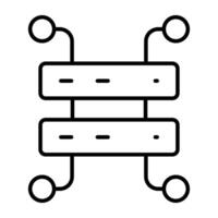 icono de diseño moderno de la red del servidor vector