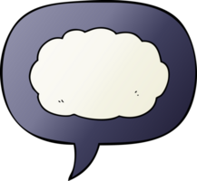 cartoon cloud with speech bubble in smooth gradient style png