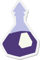 autocollant potion magique dans une bouteille fantaisie png