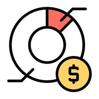 Unique design icon of financial chart vector