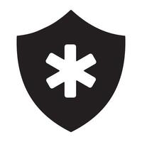 Editable design icon of medical security vector