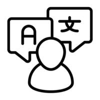 Creative design icon of language translator vector