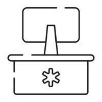 Trendy design icon of hospital reception vector