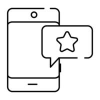 Message bubble with smartphone showcasing mobile chat icon vector