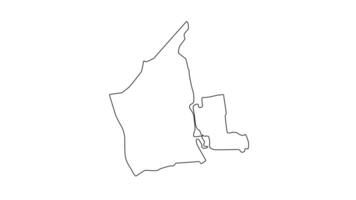 animated sketch of a map of Al Qatif in Saudi Arabia video