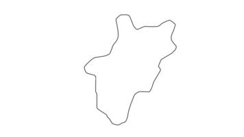 animated sketch of the map of Al Bahah in Saudi Arabia video