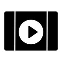 An editable design icon of online video vector