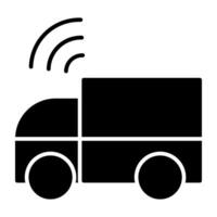 Vector design icon of smart cargo