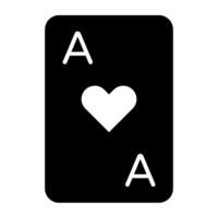 Ace of heart icon in creative design vector