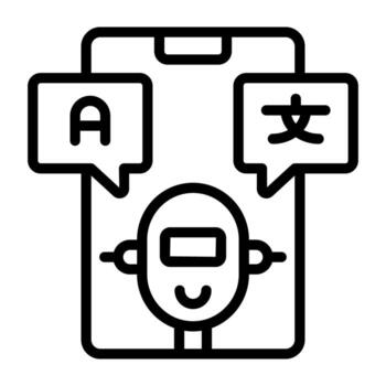 Vector design of language translator icon
