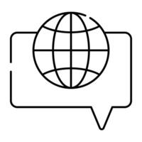 un prima descargar icono de global charla vector