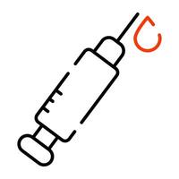 A modern design icon of injection vector