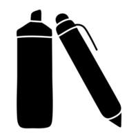 An icon design of fountain pen vector