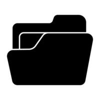 A document case icon in solid design, folder vector