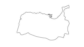 animated sketch map of Tetouan in Morocco video