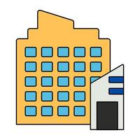 A unique design icon of city building vector