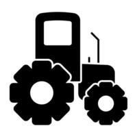 An icon design of tractor, agronomy vehicle vector