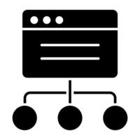 Trendy design icon of web network vector