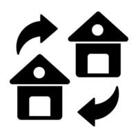 Trendy design icon of home exchange vector