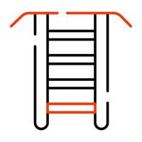 Dumbbell shelf icon in trendy design vector