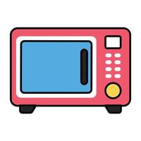 A creative design icon of microwave, kitchen appliance vector