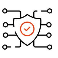 Modern design icon of network security vector