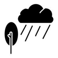 A perfect design icon of forest raining vector