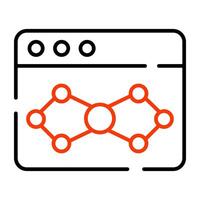 Modern design icon of web structure vector