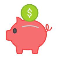 Trendy vector design of piggy bank