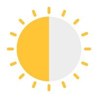 A modern design icon of partial sun eclipse vector