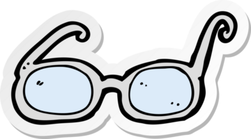 pegatina de unas gafas de dibujos animados png