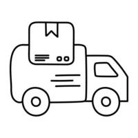 Premium design icon of delivery truck vector