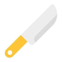 A kitchen accessory icon, flat design of knife vector