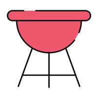Vector design of BBq stove, outdoor cooking