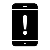 Trendy design icon of mobile error vector