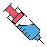 A modern design icon of injection vector