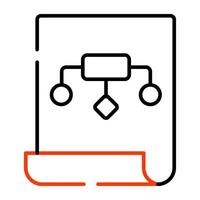 An editable design icon of algorithm vector