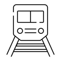 A unique design icon of tram vector