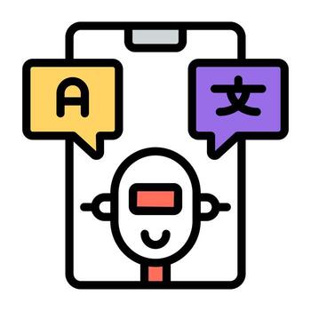 Vector design of language translator icon