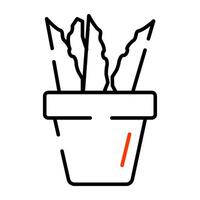 A perfect design icon of potted plant vector