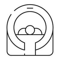 Ct scan machine icon in linear design vector