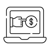 An editable design icon of pay per click vector