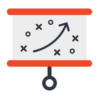 A strategy game icon, flat design of tic tac toe vector