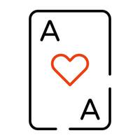 Ace of heart icon in creative design vector